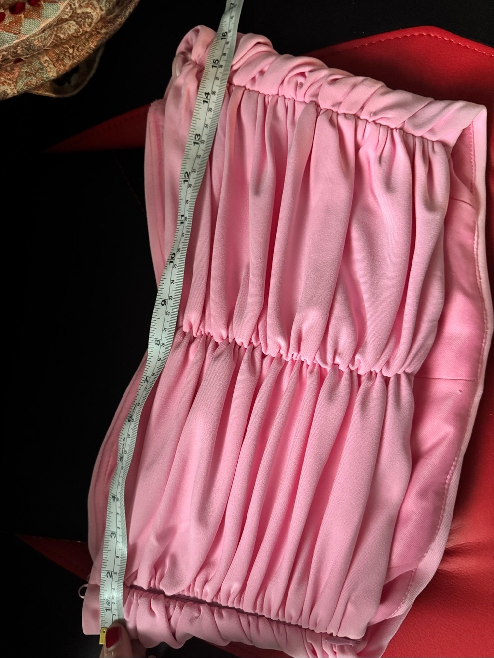 Strapless Ruched Pink Tube top - Picture 6 of 6